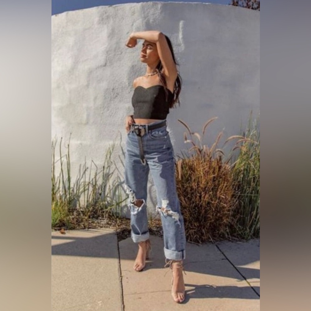 Agolde 90's Mid Rise Loose Fit in Fall Out Boyfriend Jeans Relaxed Fit Sz 23,24